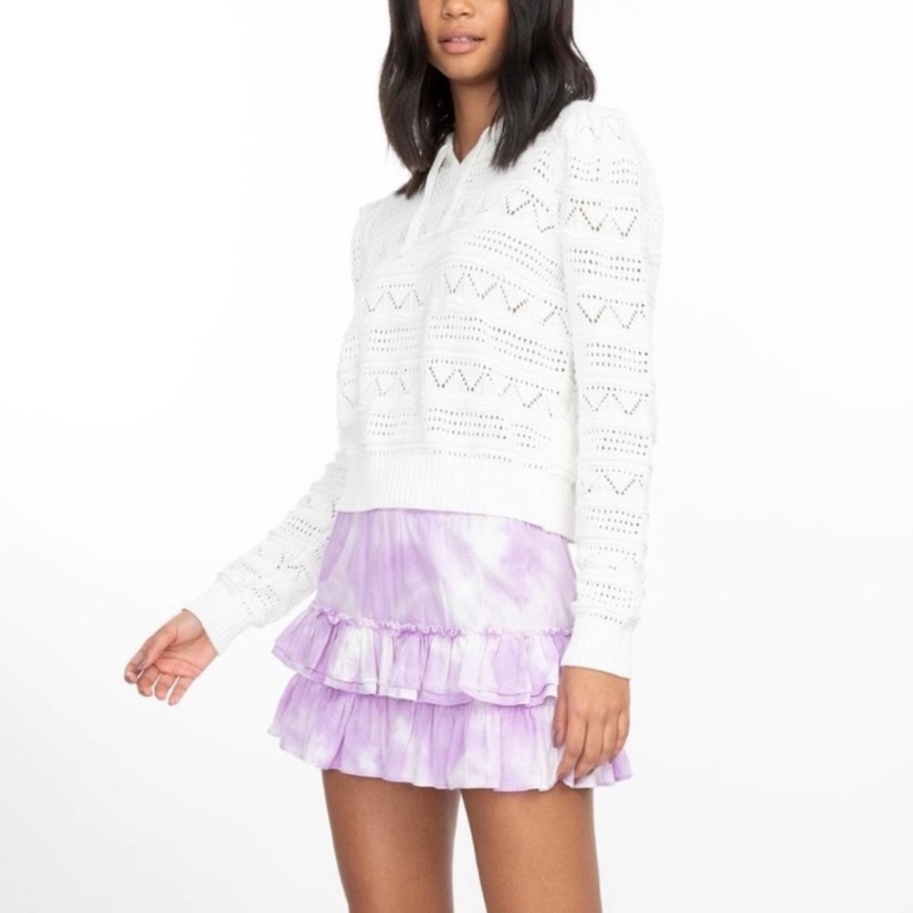 (A7) Generation Love Athena Lilac‎ Tie-dye Ruffled Mini Skirt, Size XS, NWT